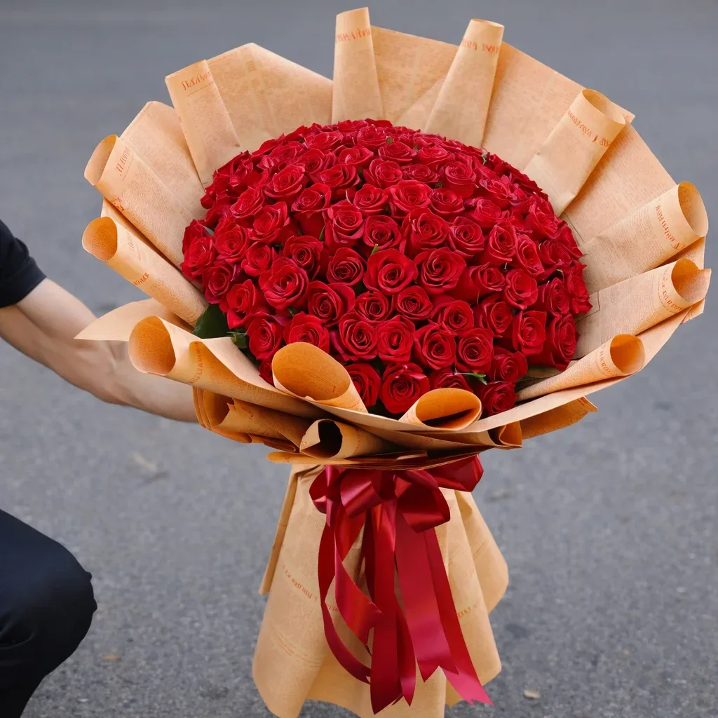 70 Red roses Hand Bouquet
