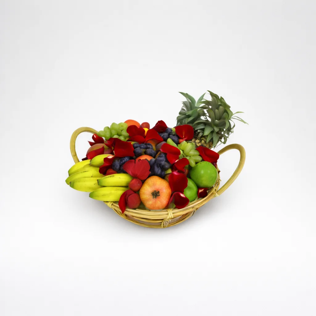 Fruit Basket and Rose Petals