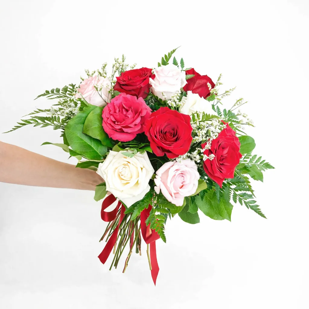 Red & White Hand Bouquet